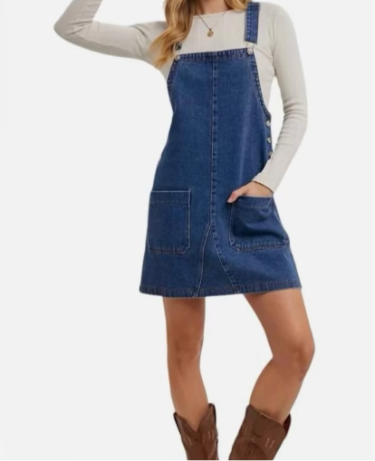 Denim Overall Dress