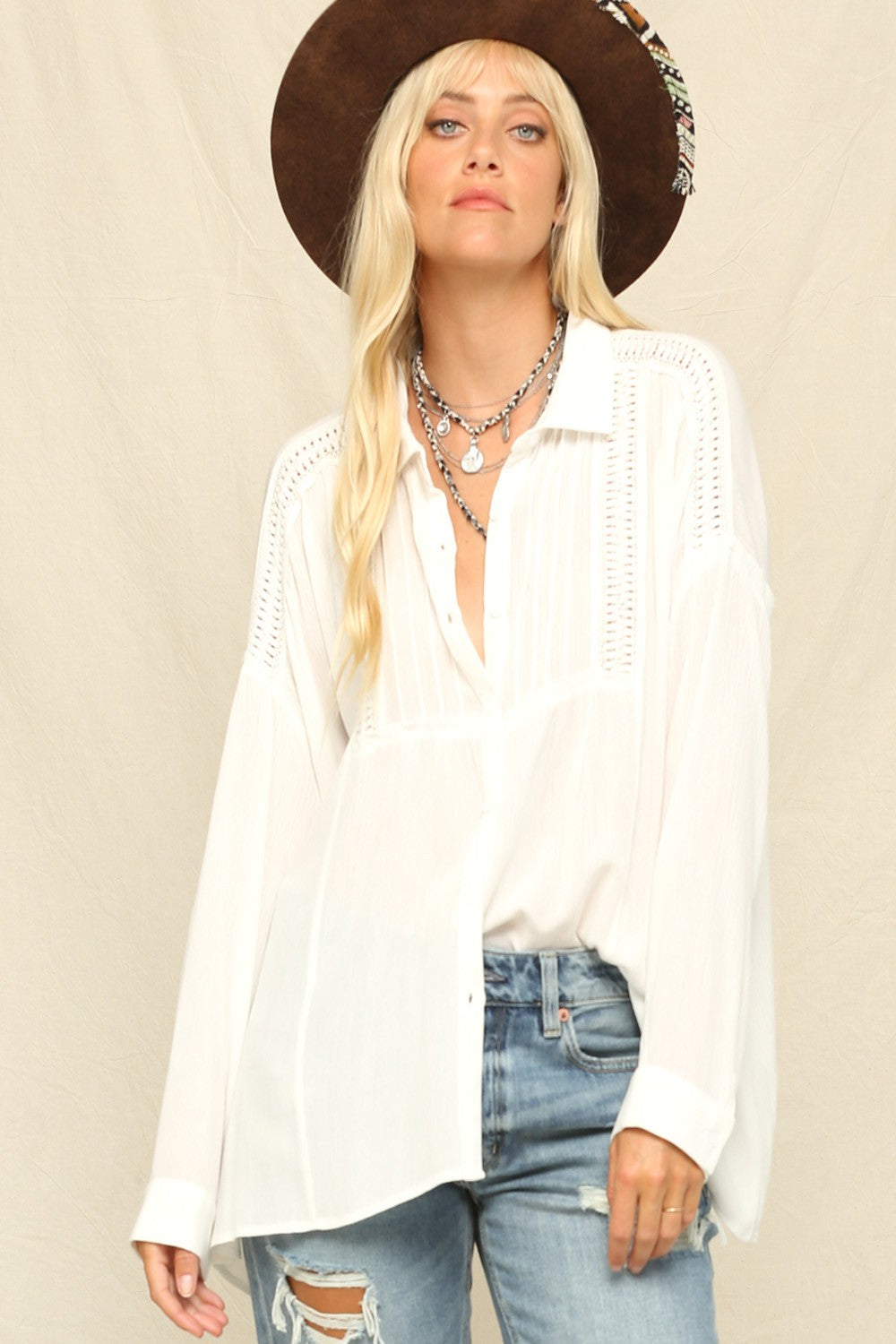 Off White Button up Shirt