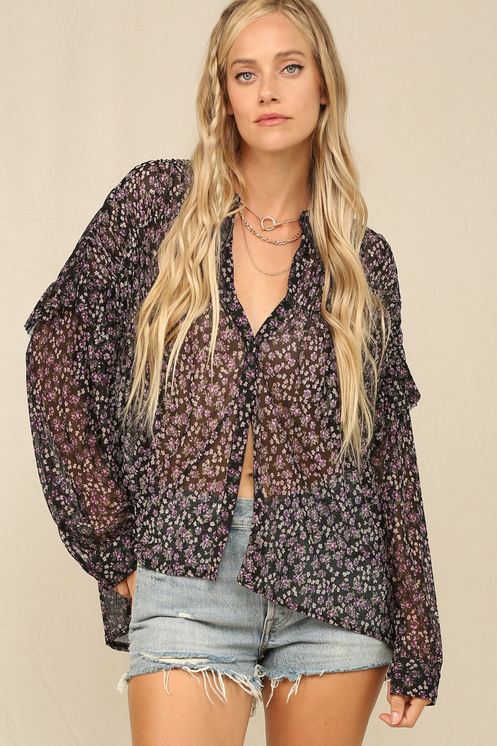 Floral Button Down Shirt