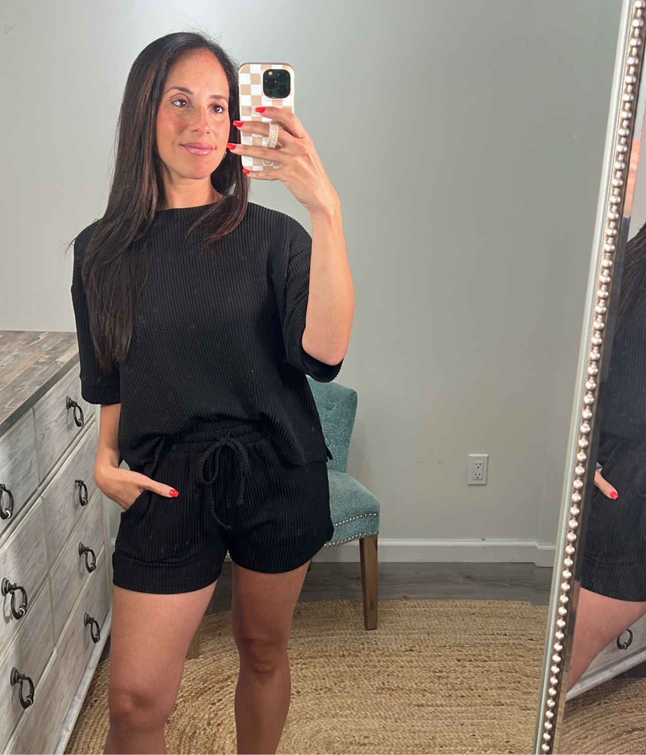 Corded Rib Tee & Short Set