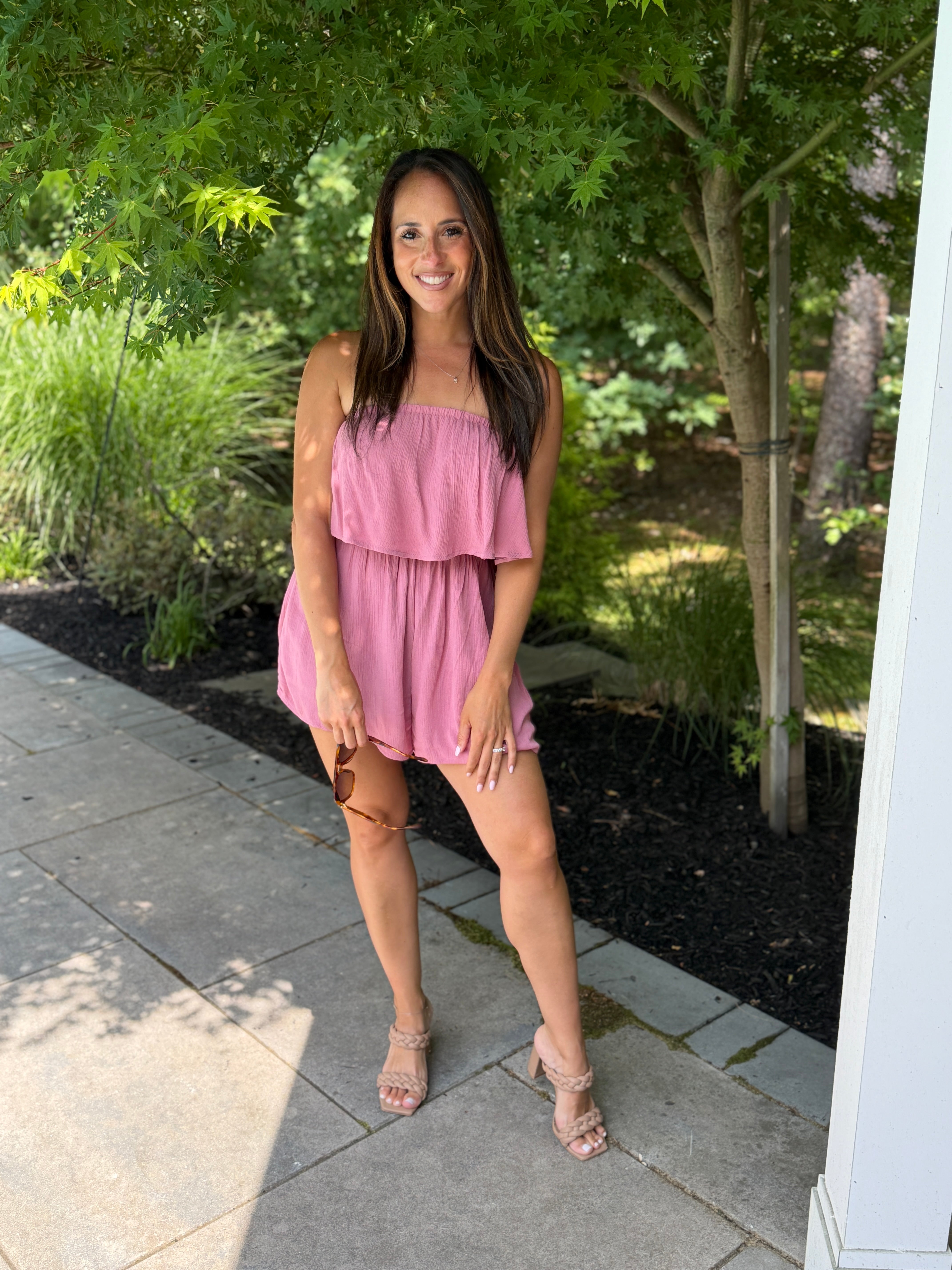 Woven Crinkle Romper