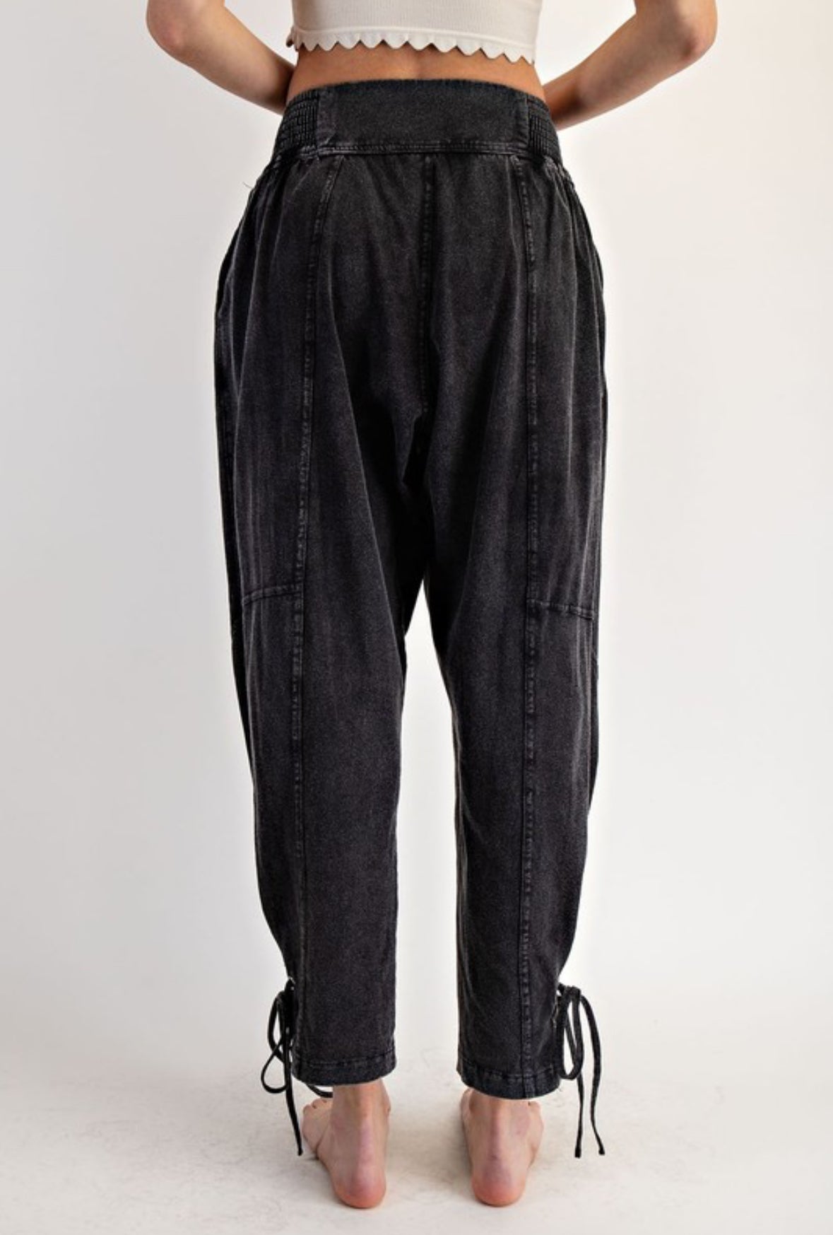 Mineral Washed Tie Jogger Pants