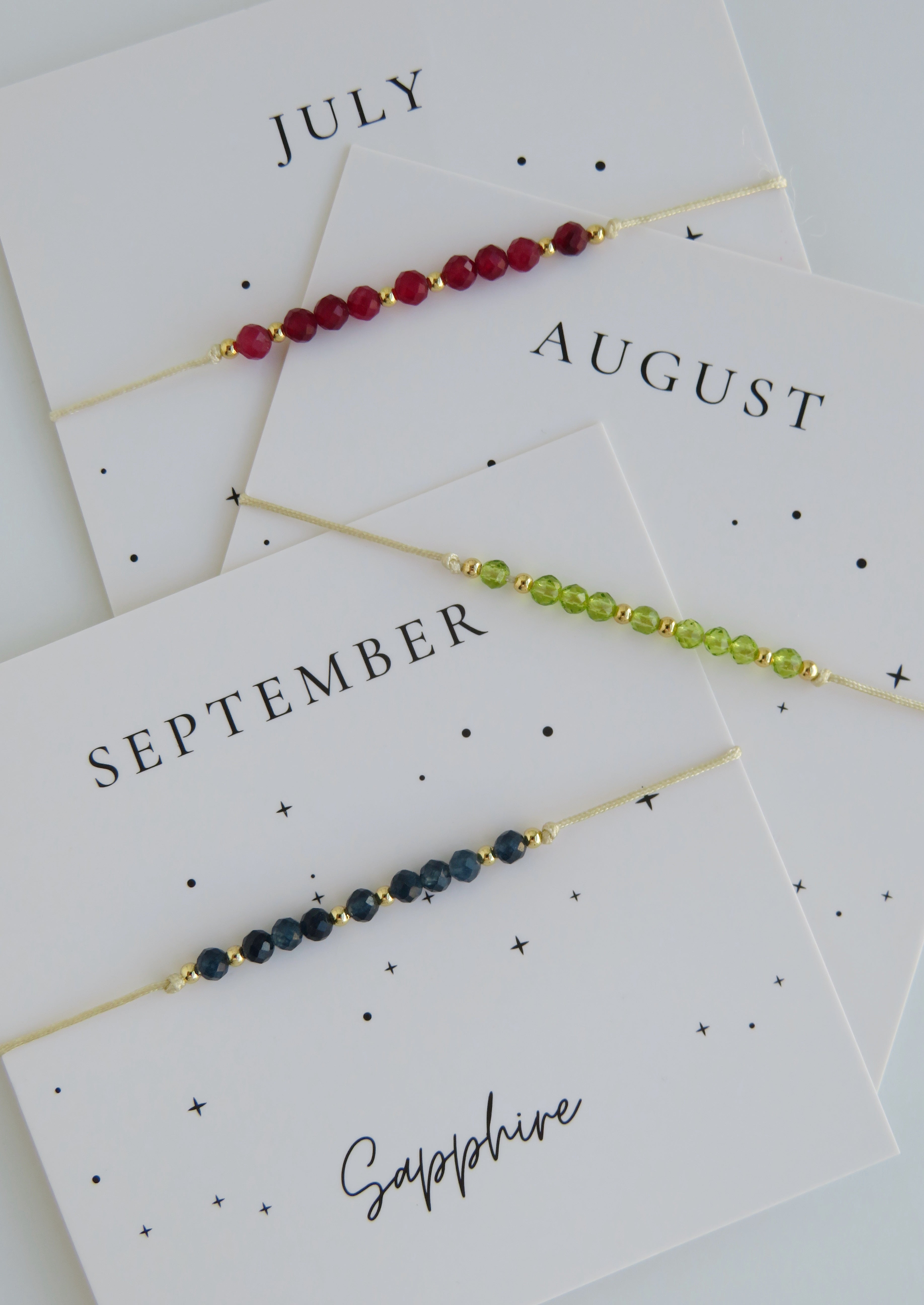 Crystal Birthstone Bracelets