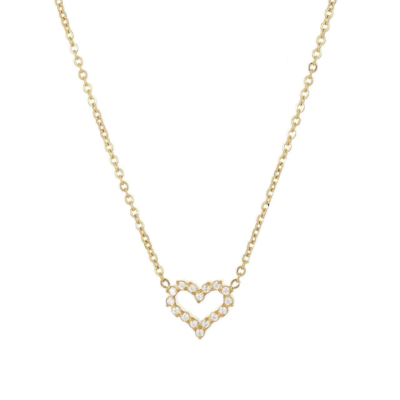 Petite Diamond Heart Necklace