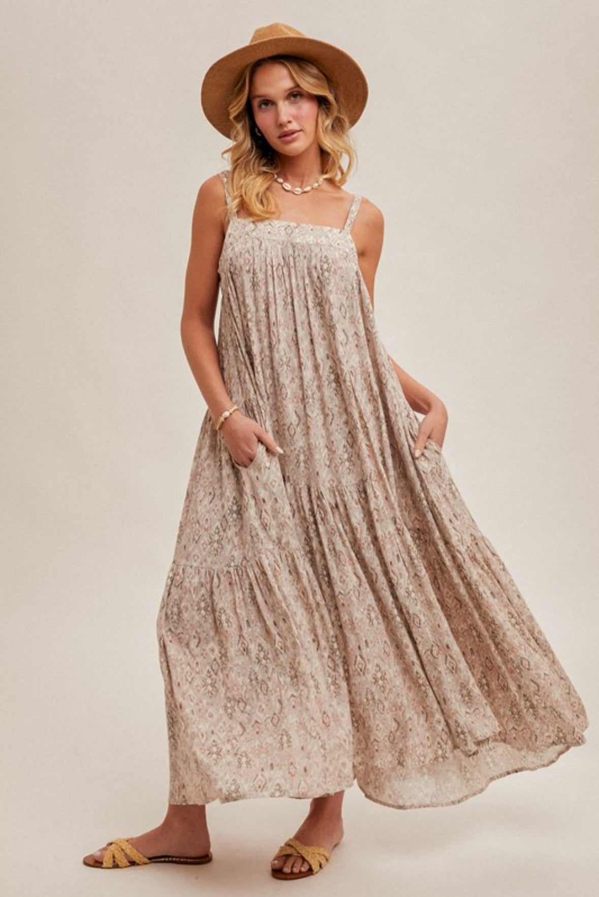 Aztec Tiered Sun Dress