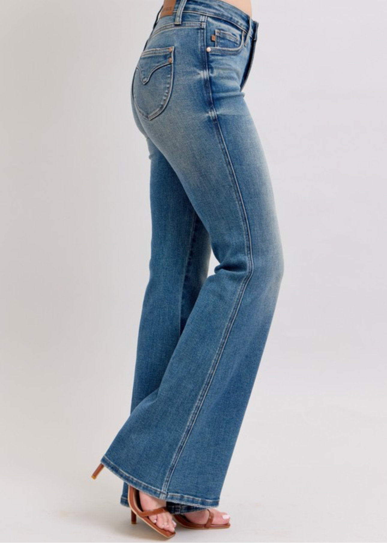 Judy Blue Mid-Rise Tummy Control Flare Jean