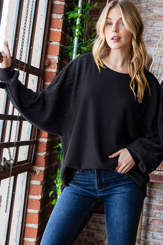 Lace Sleeve Top