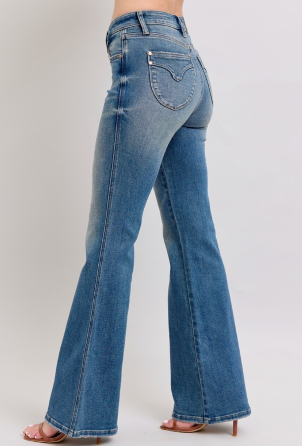 Judy Blue Mid-Rise Tummy Control Flare Jean