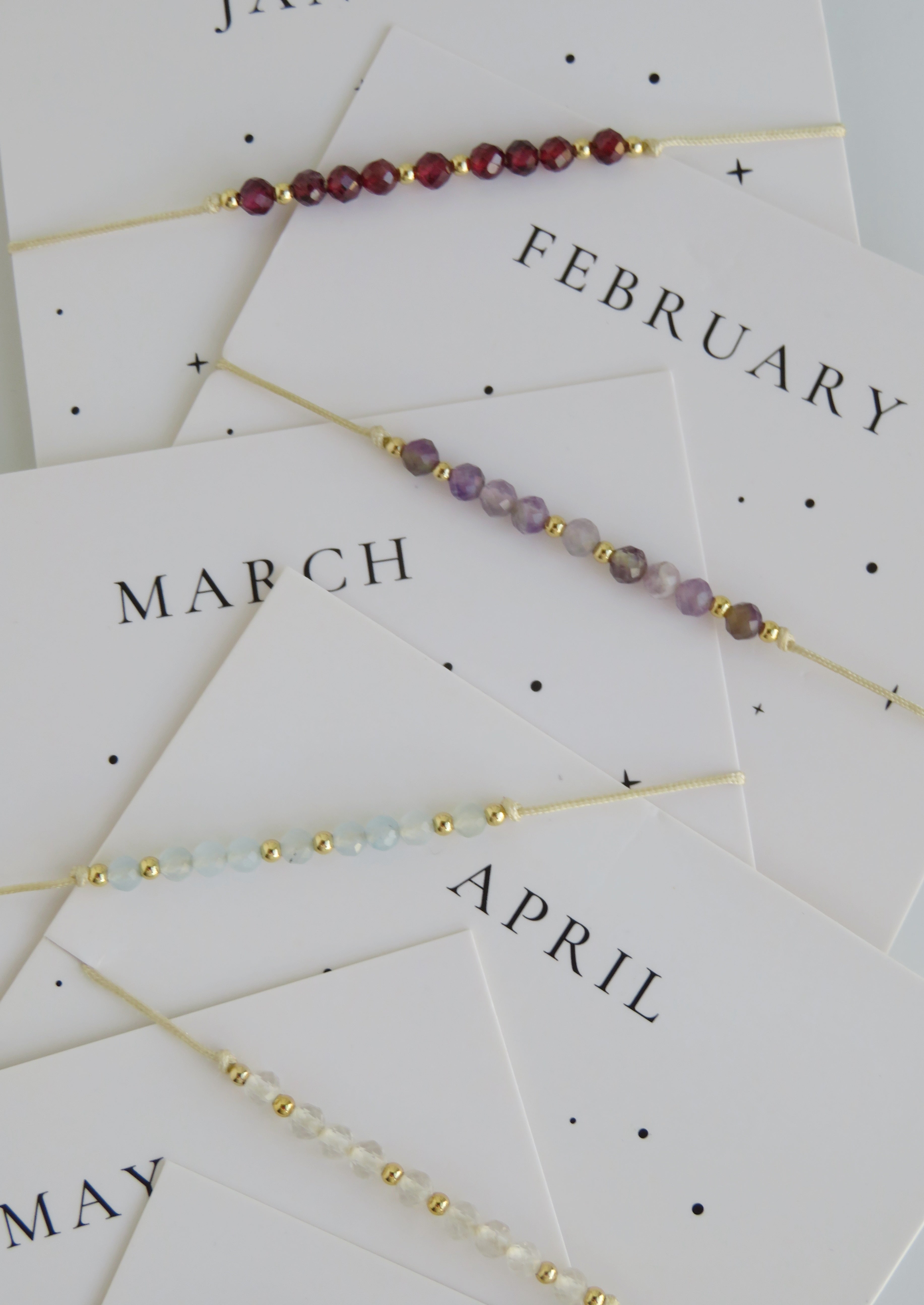 Crystal Birthstone Bracelets