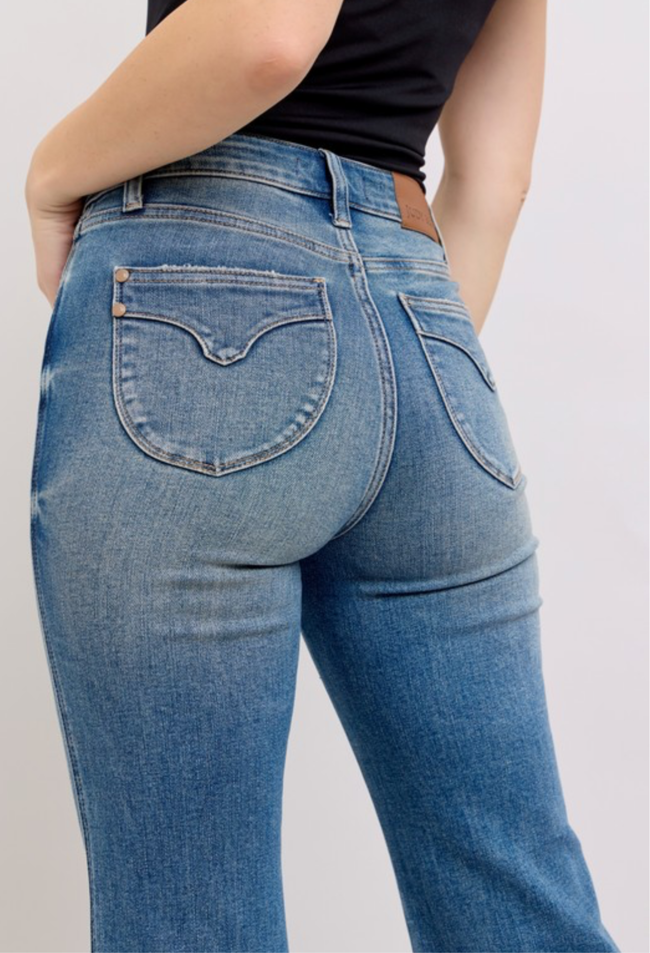 Judy Blue Mid-Rise Tummy Control Flare Jean