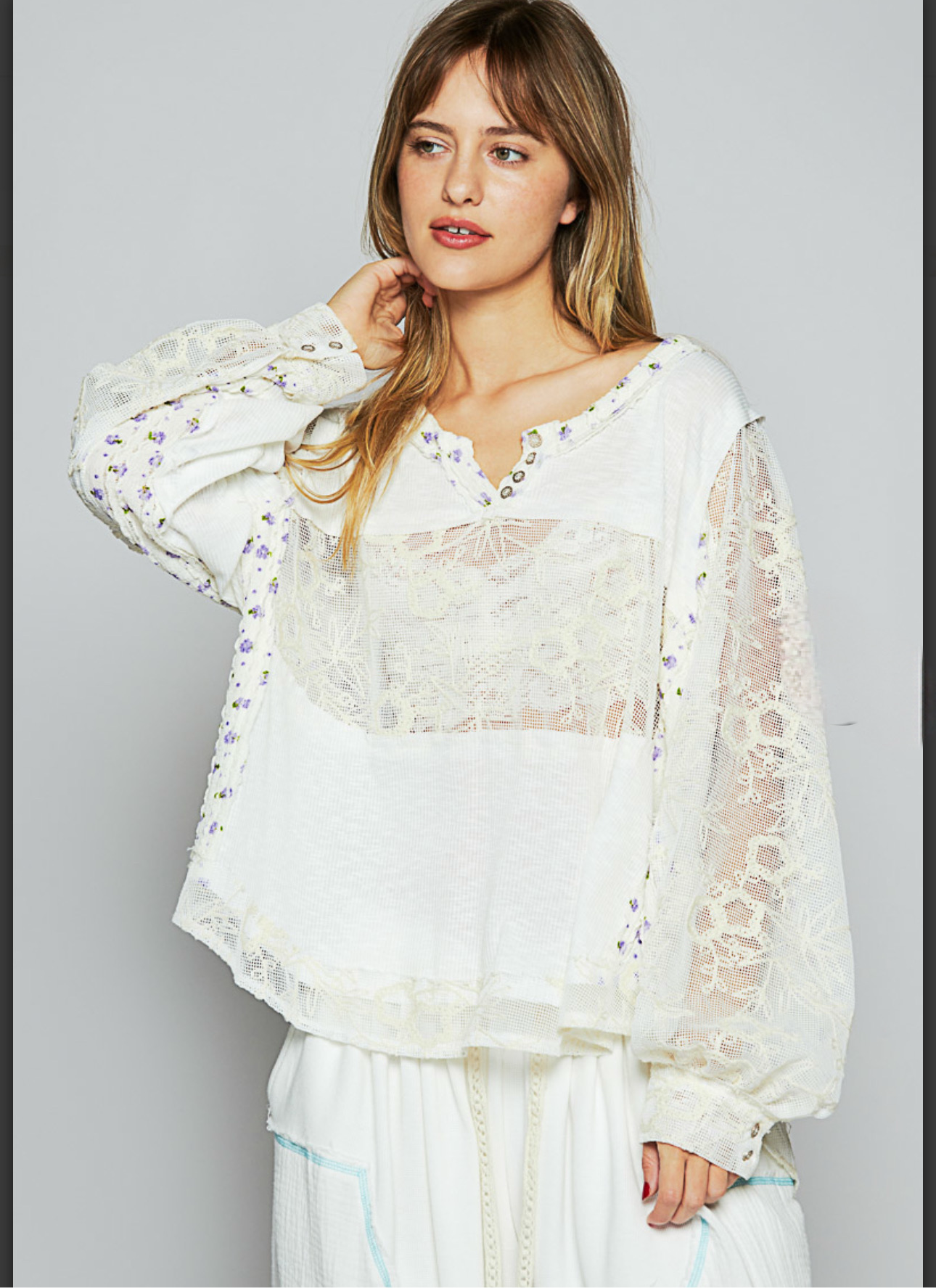 Boho Lace Insert Top