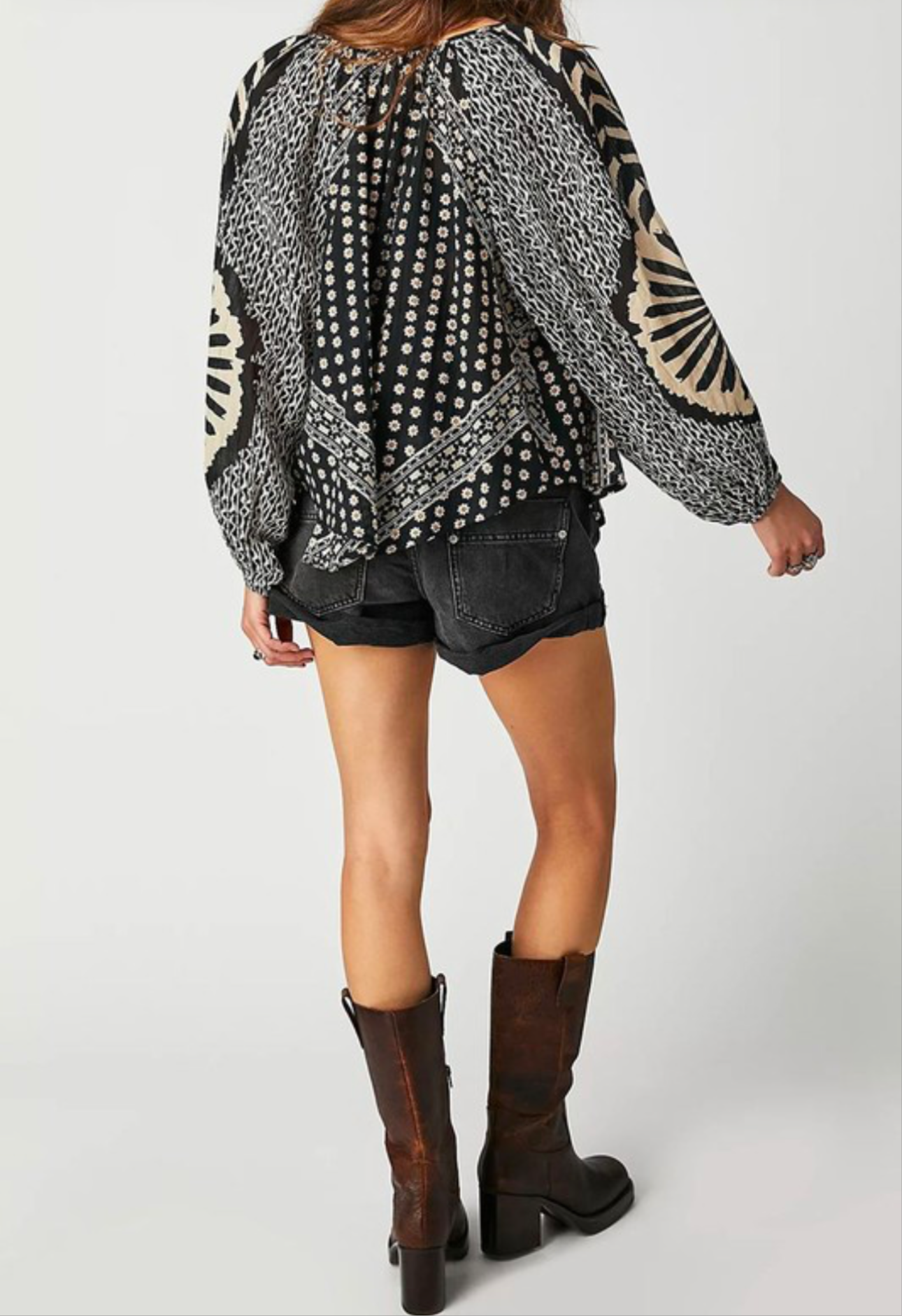 Bohemian Floral Print Blouse