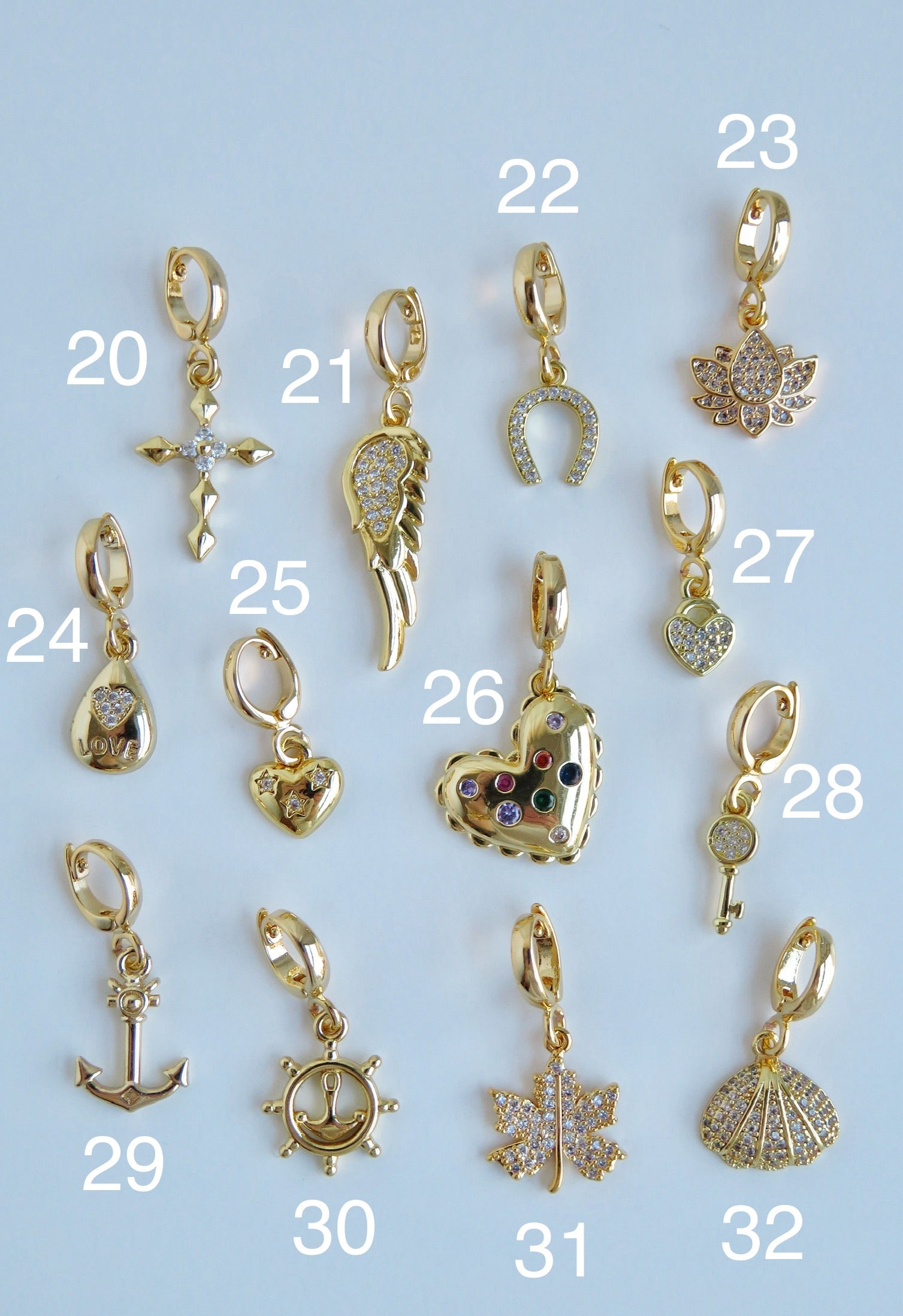 Symbolic Charms - Hinged Clasp