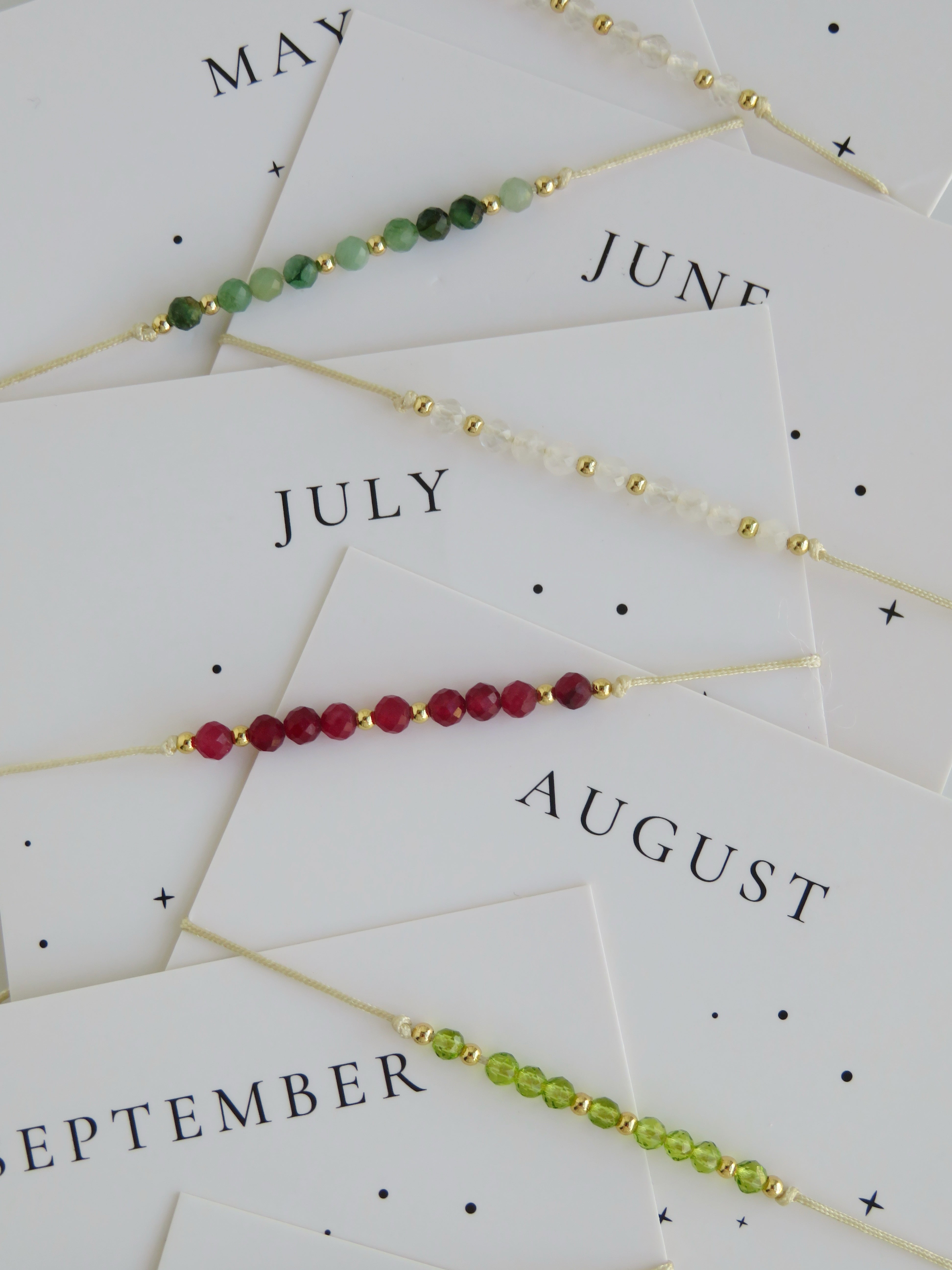 Crystal Birthstone Bracelets