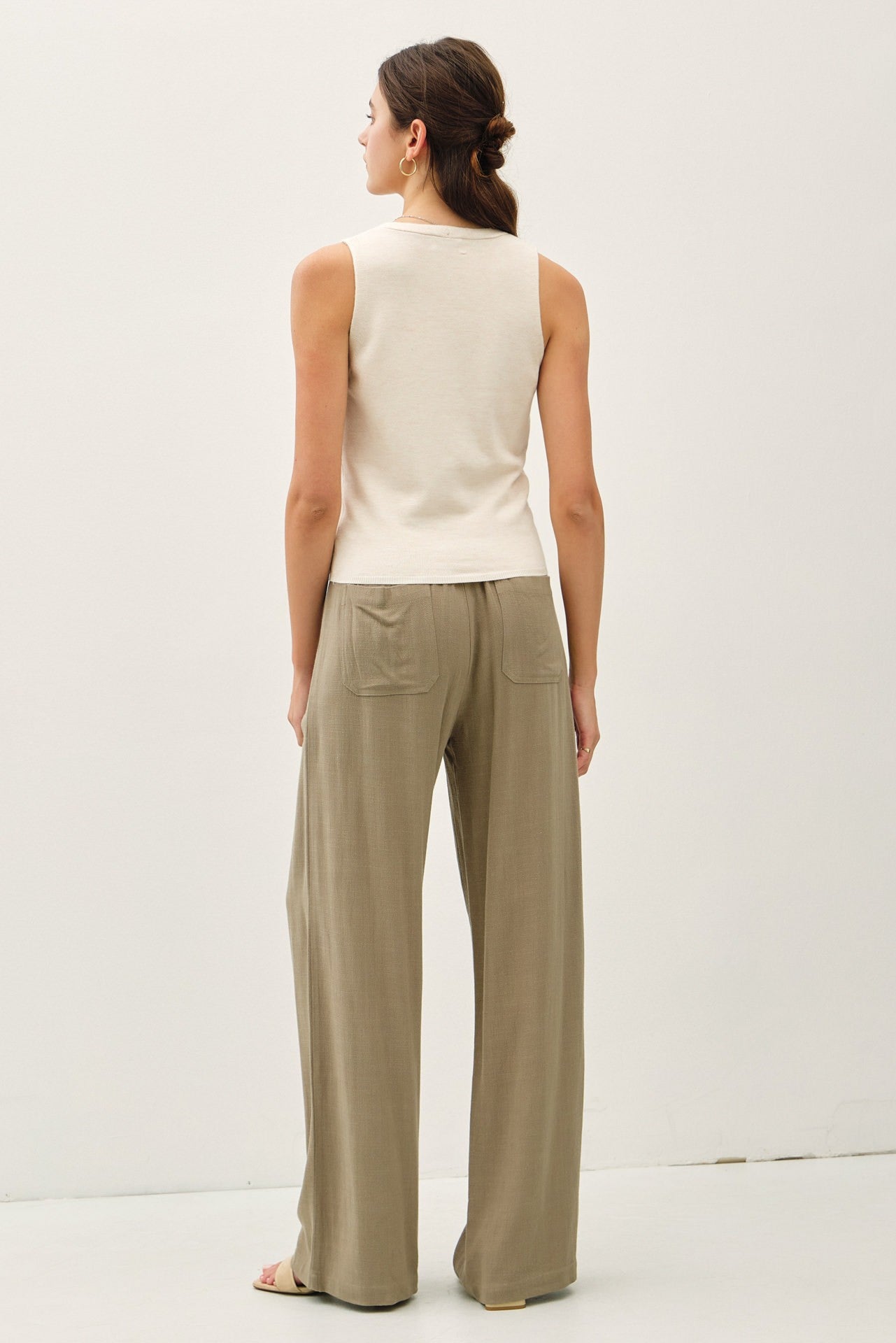 V Neck Knit Sweater Tank