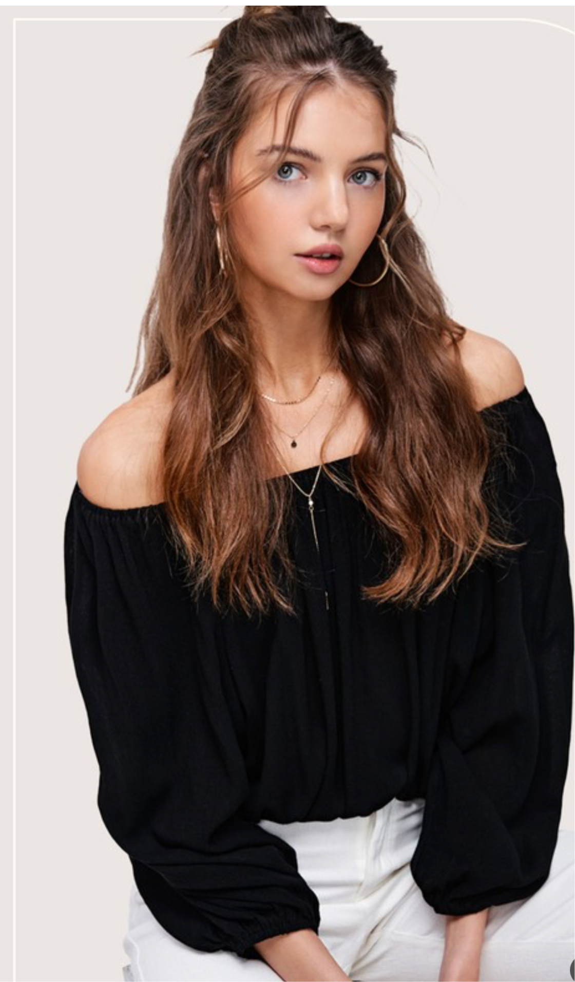 Toni Black Off Shoulder Top