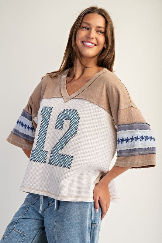 Varsity Waffle Knit
