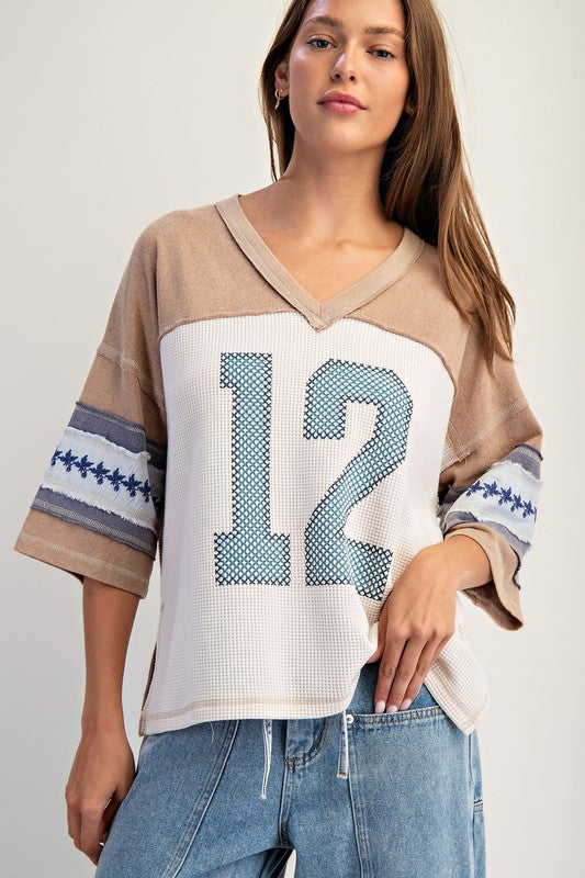 Varsity Waffle Knit