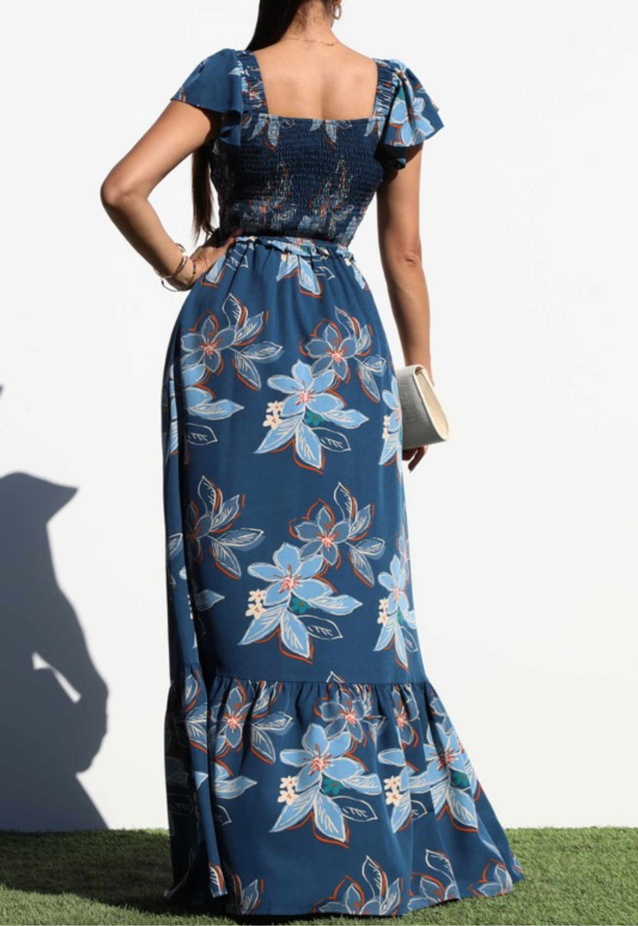 Navy Floral Maxi Dress