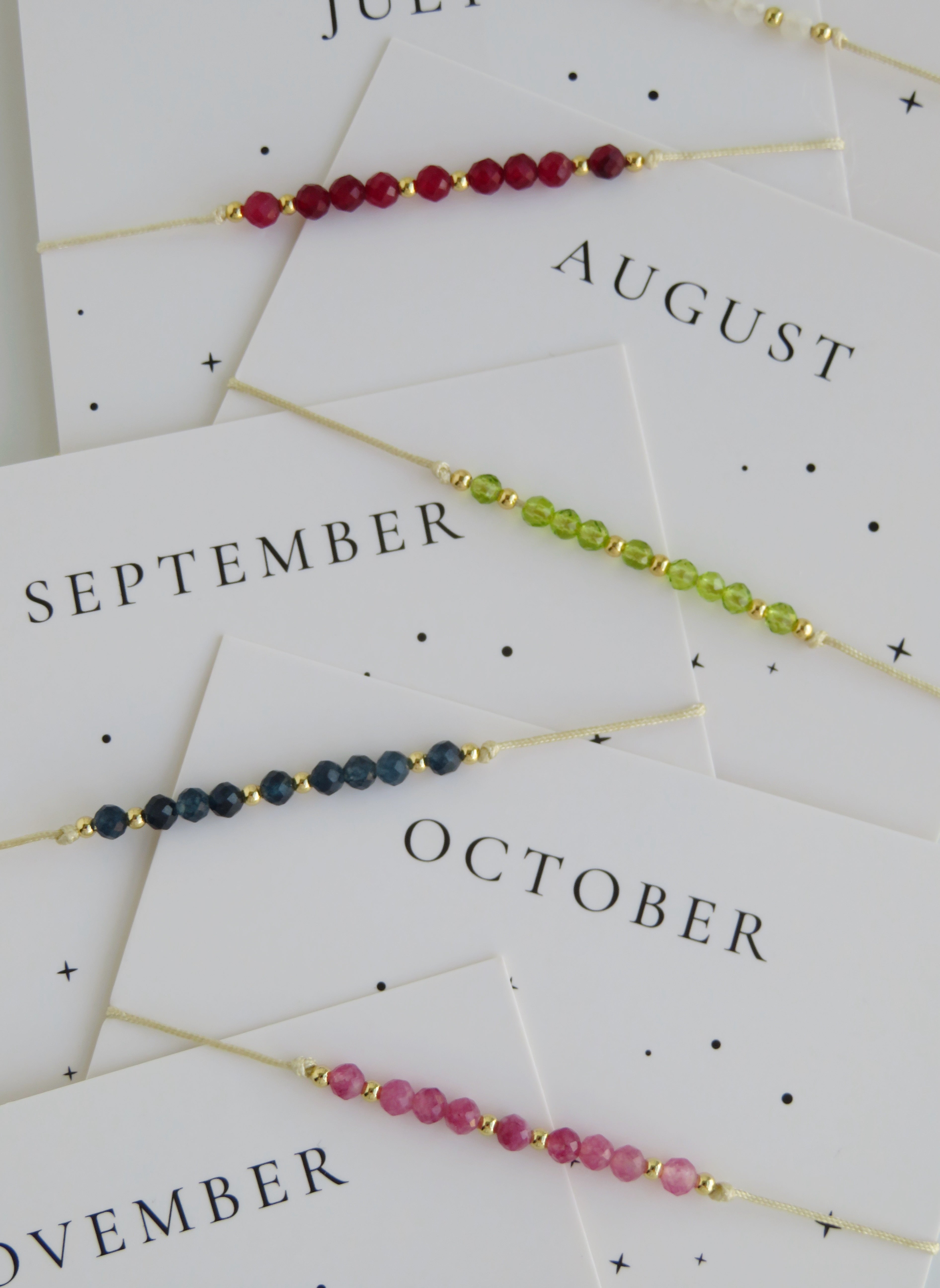 Crystal Birthstone Bracelets