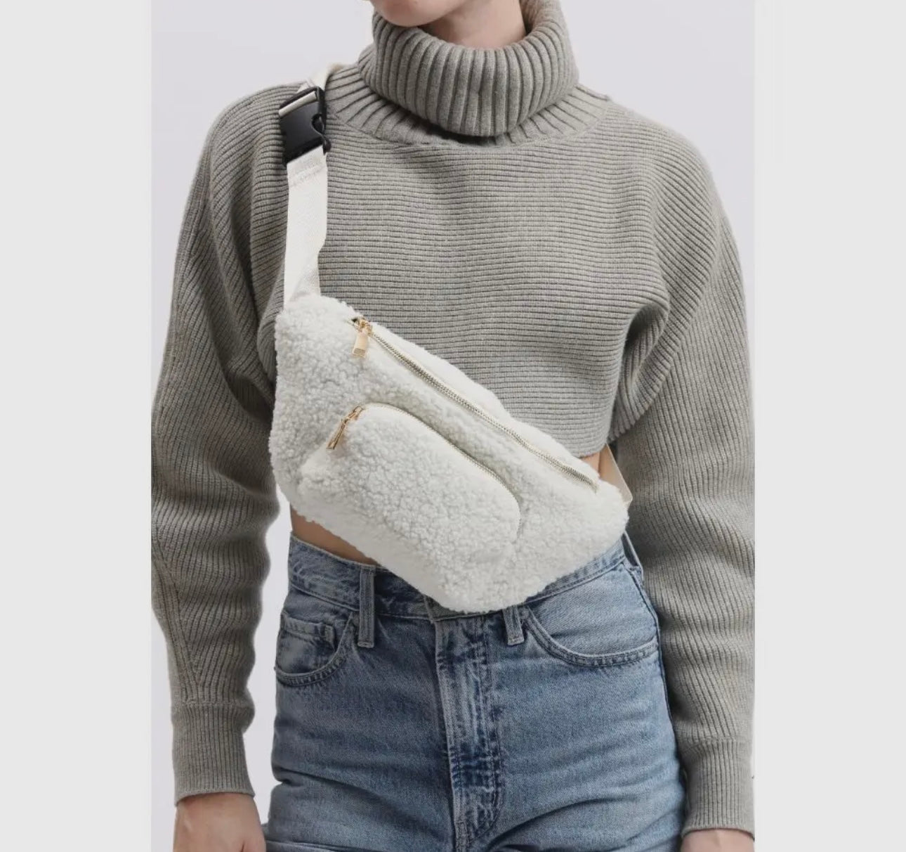 Ivory Sherpa Crossbody