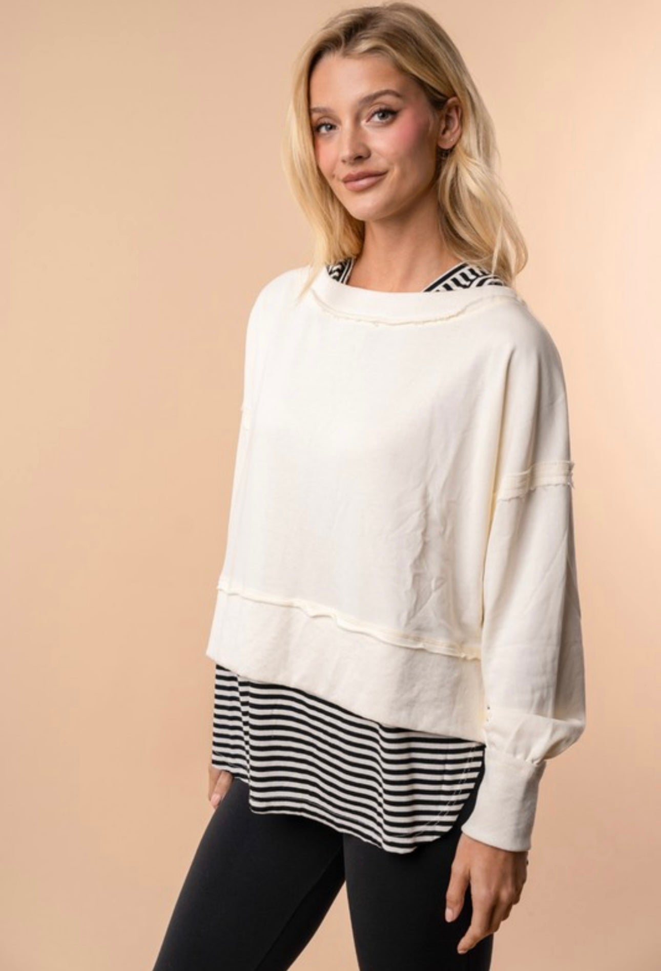 Black and White Stripe Top