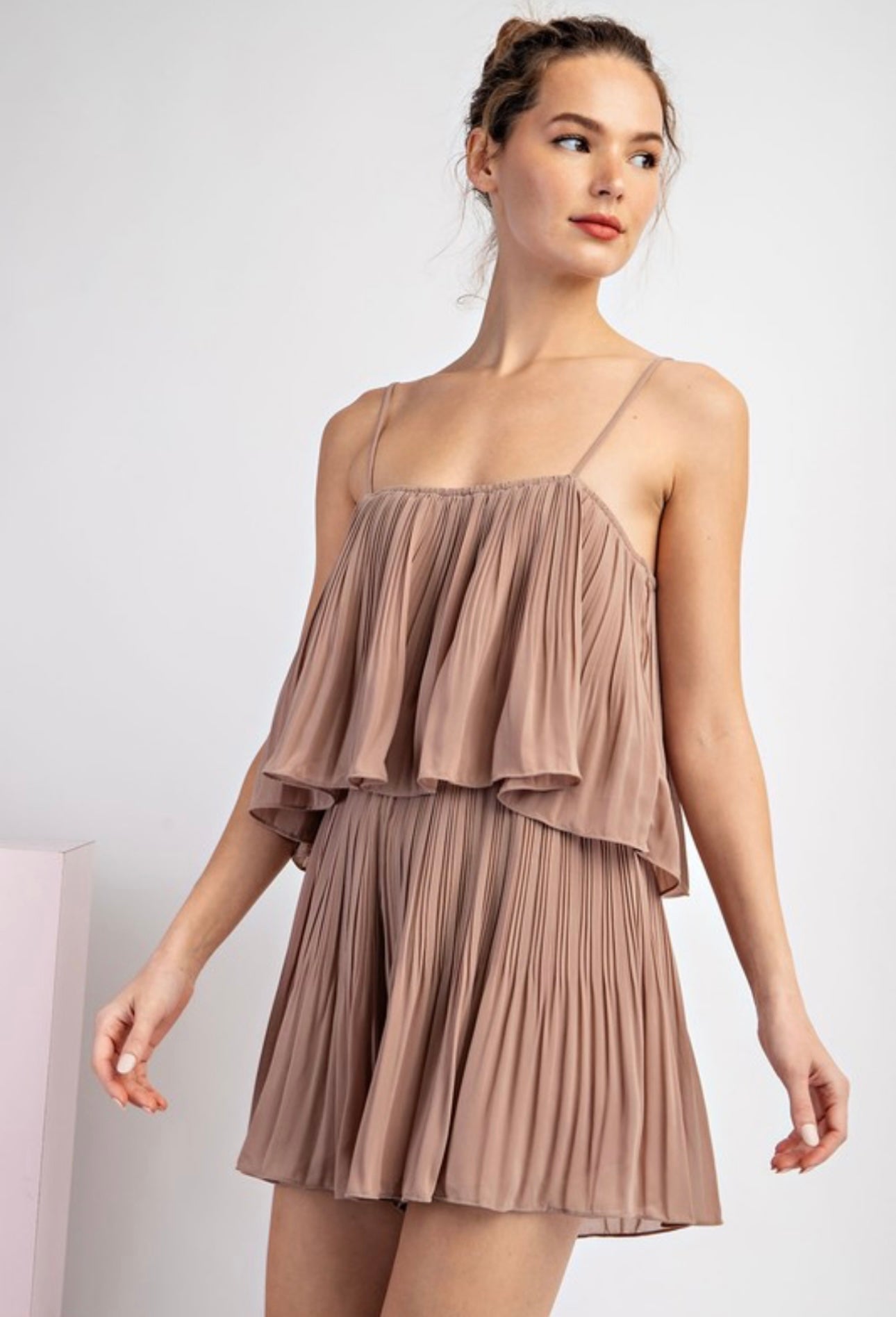 Pleated Romper