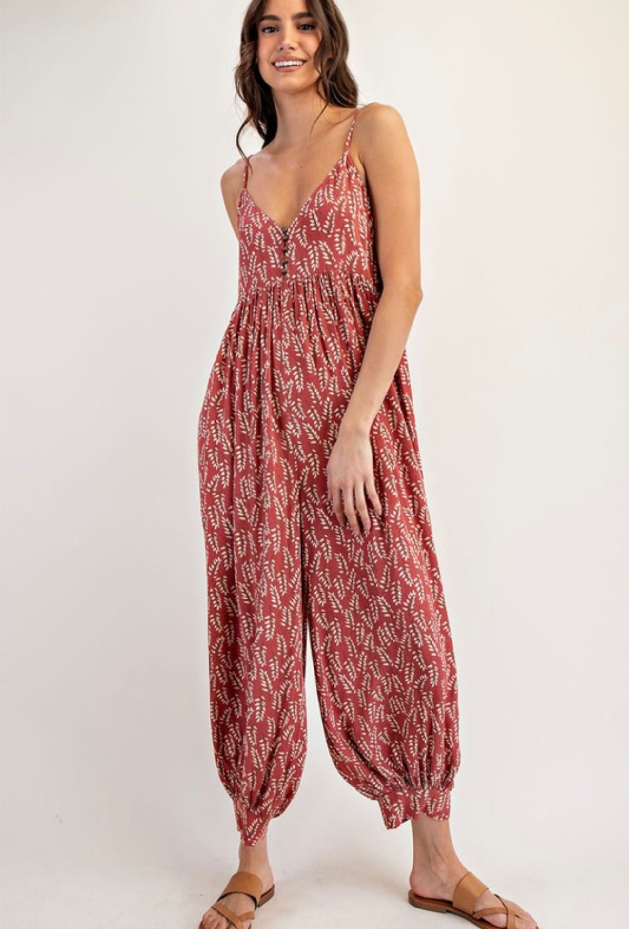Boho Leaf Jumpsuit