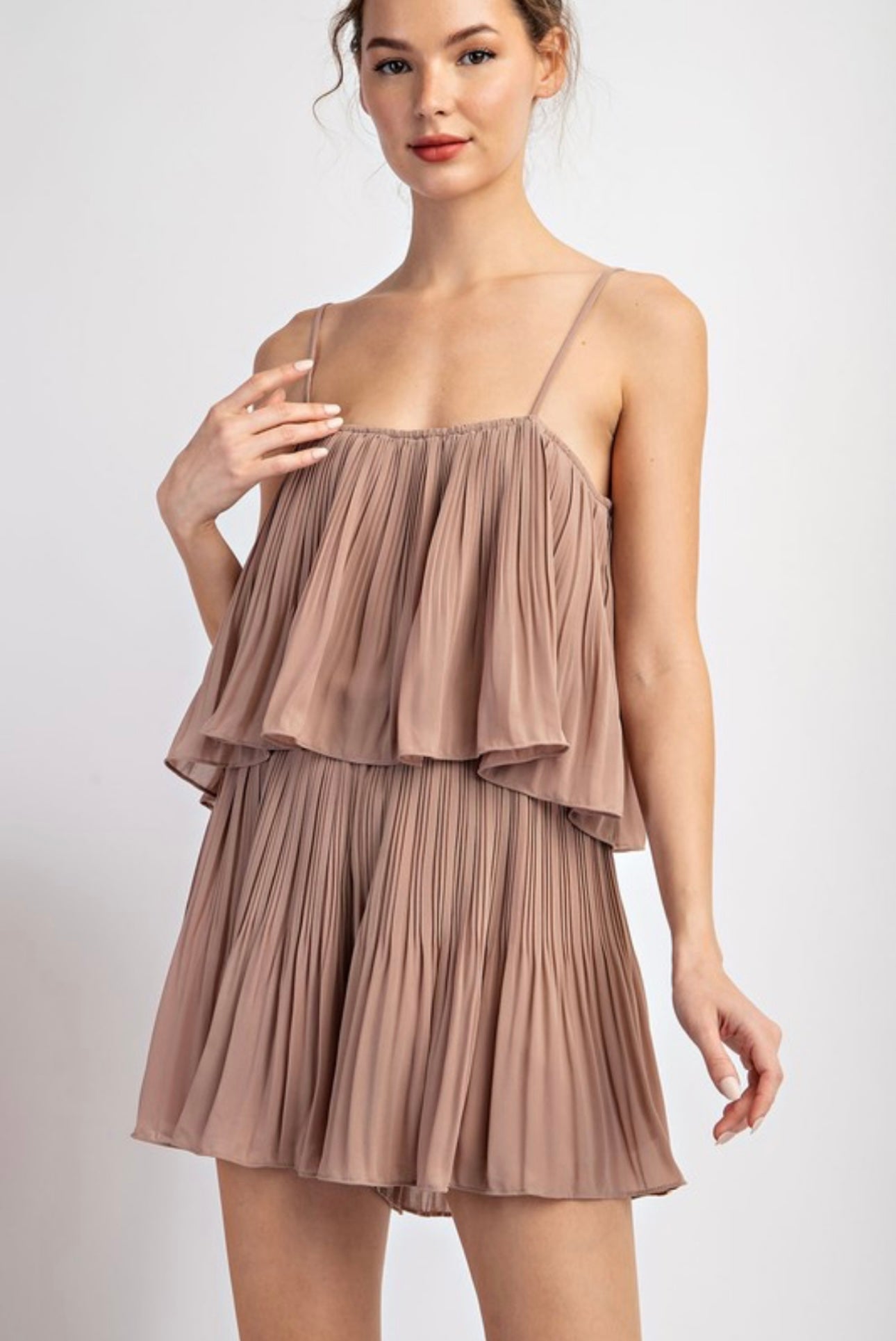 Pleated Romper