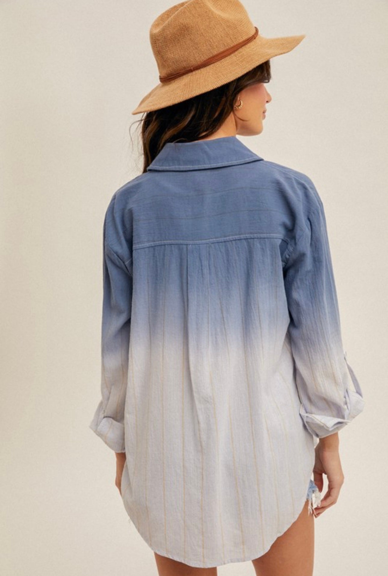 Dip Dye Button Down Shirt