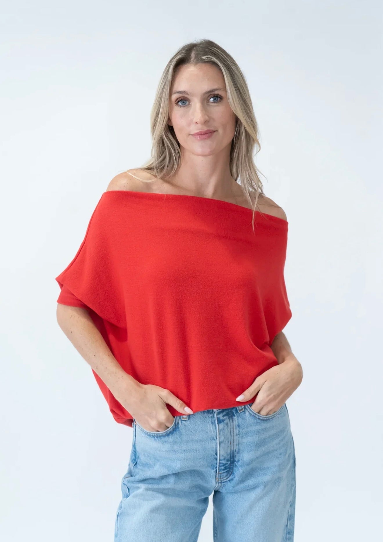 Short Sleeve Anywhere Top - Red