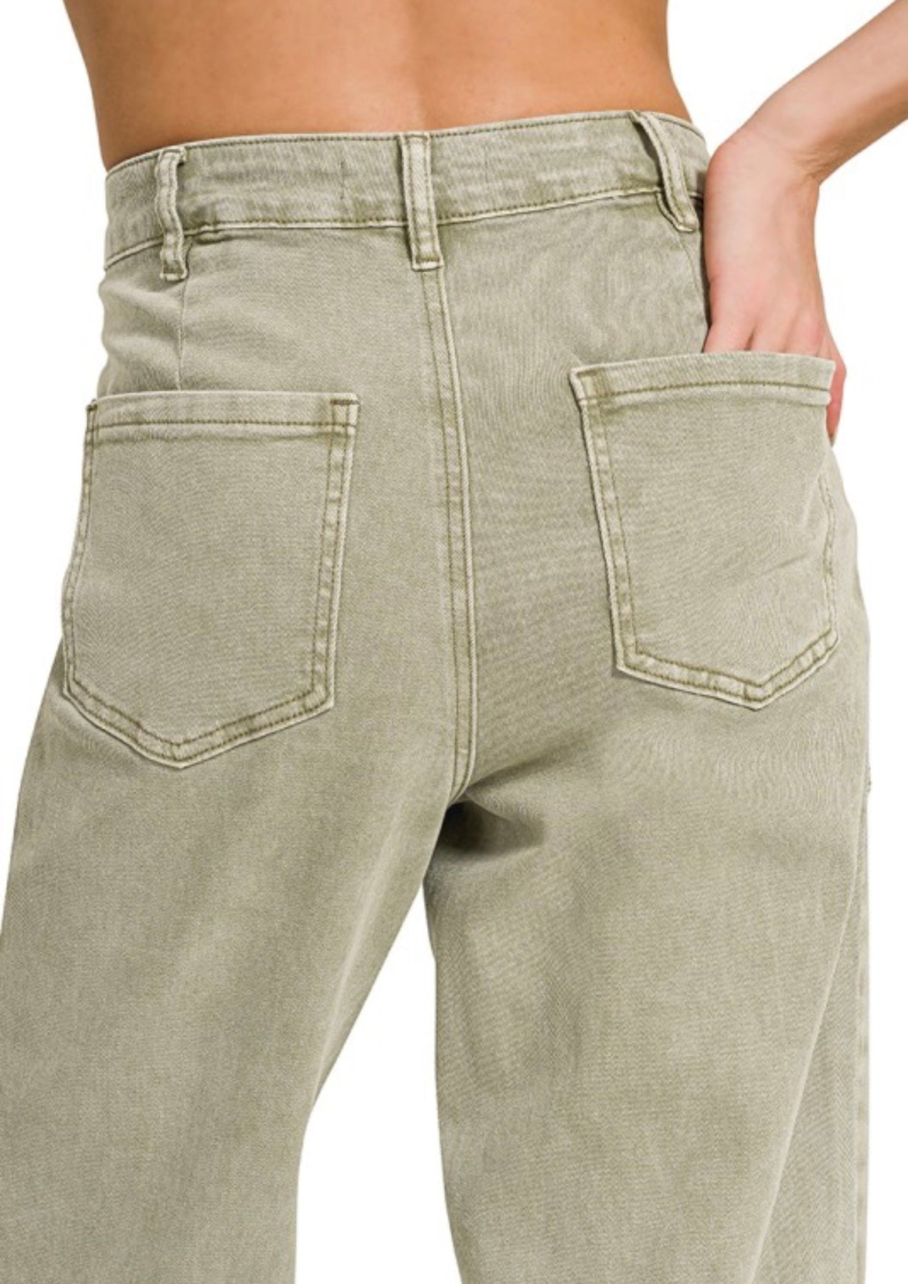 Straight Leg Utility Jeans