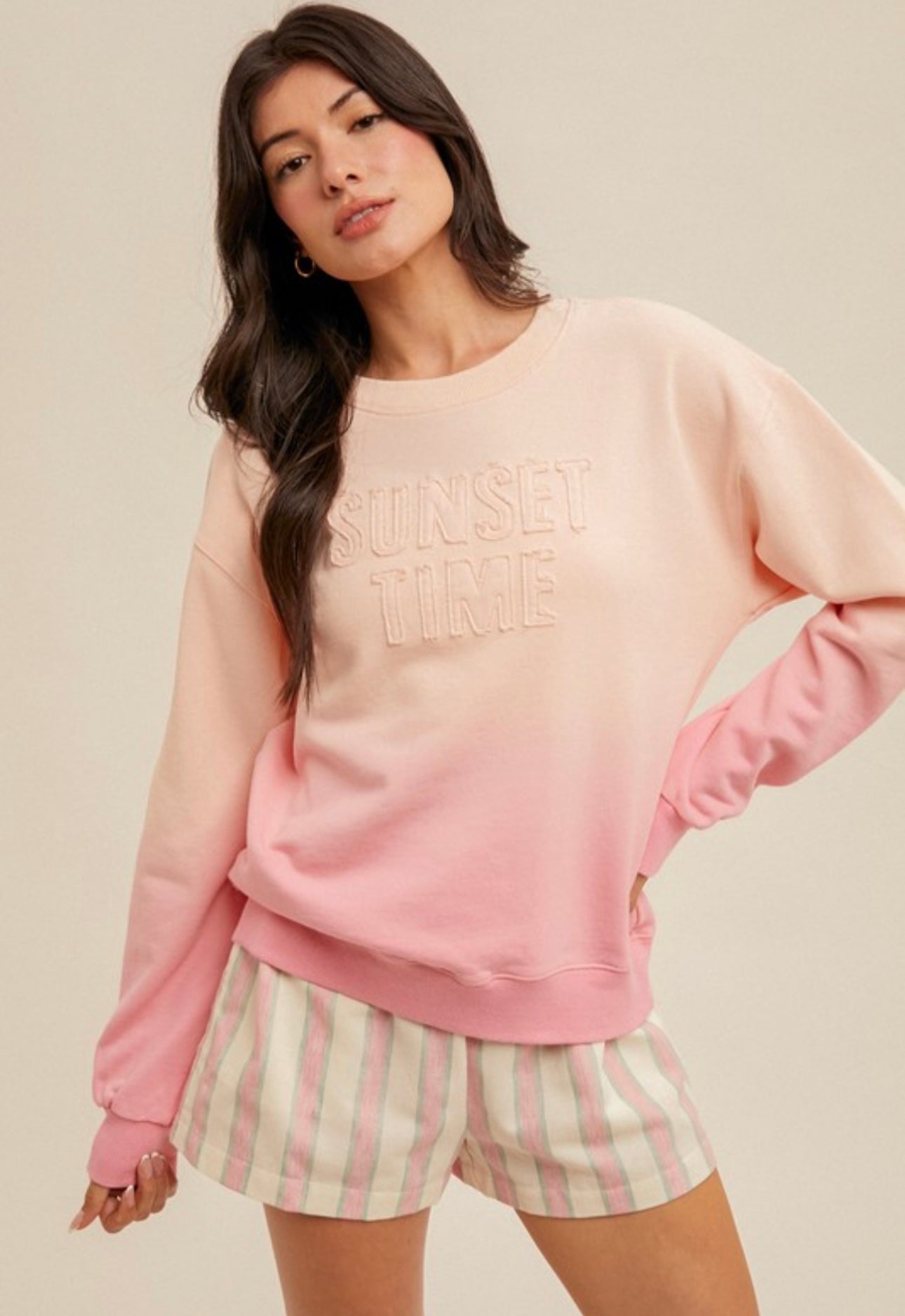 Sunset Time Dip Dye Sweatshirt