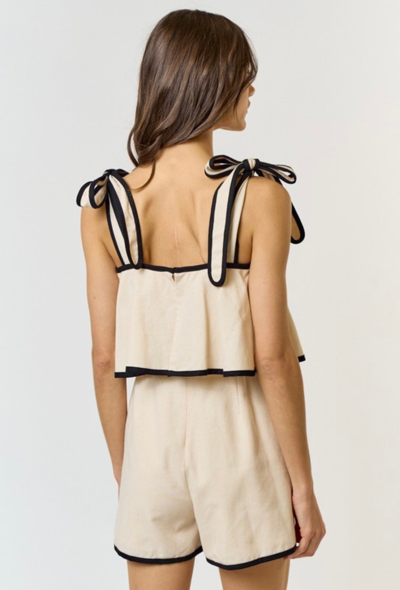 Contrast Trim Romper