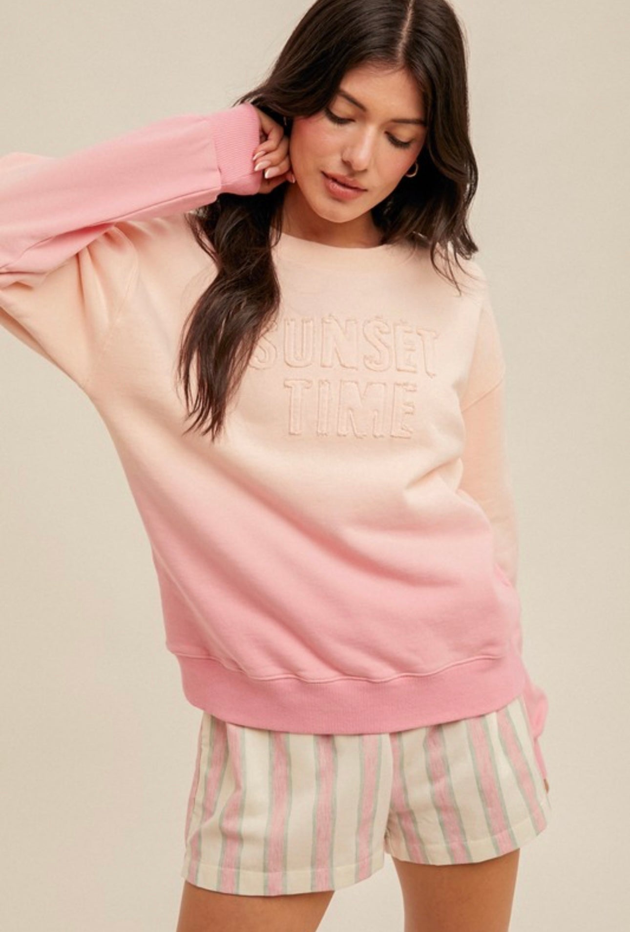 Sunset Time Dip Dye Sweatshirt
