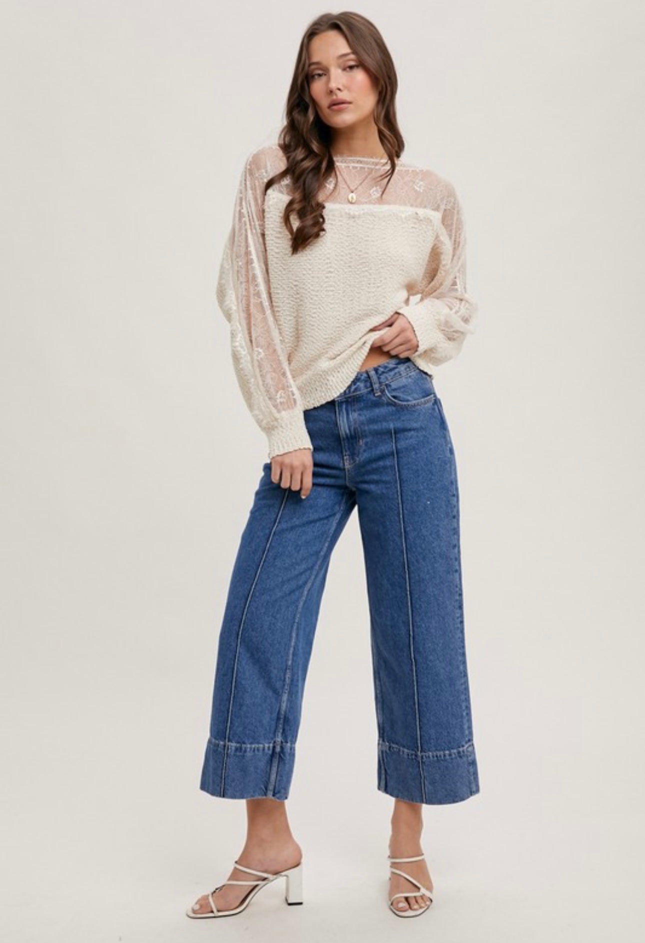 Lace Trim Sweater