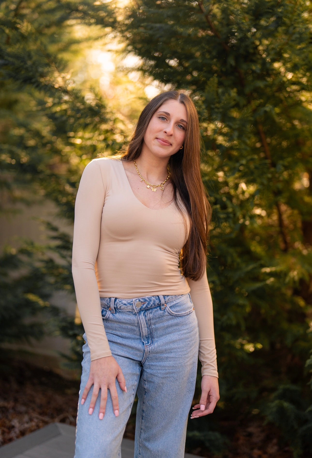 Long Sleeve V Neck Basic - multiple colors