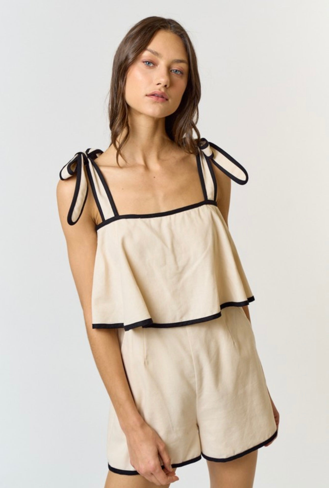 Contrast Trim Romper