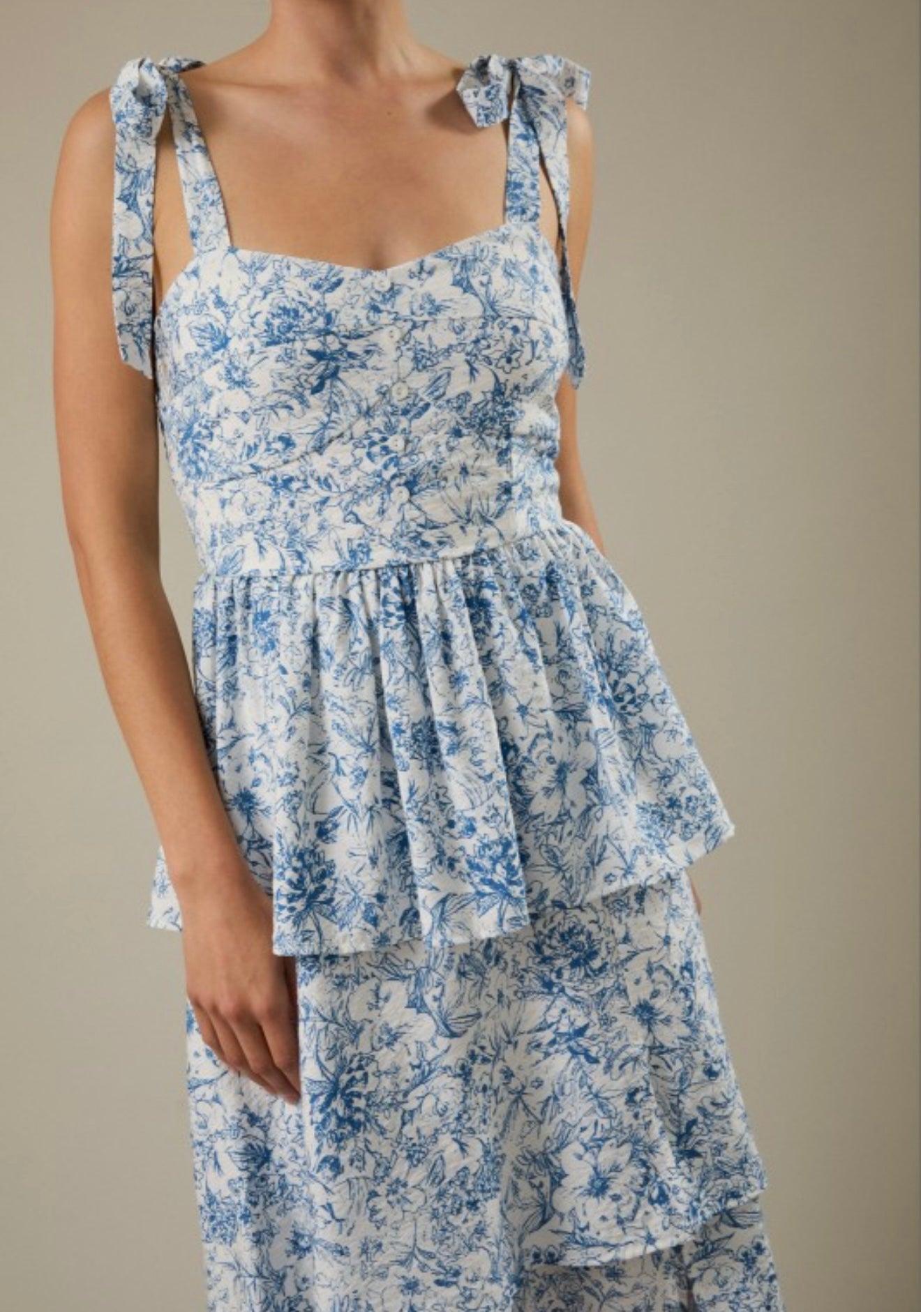 Floral Print Tiered Dress