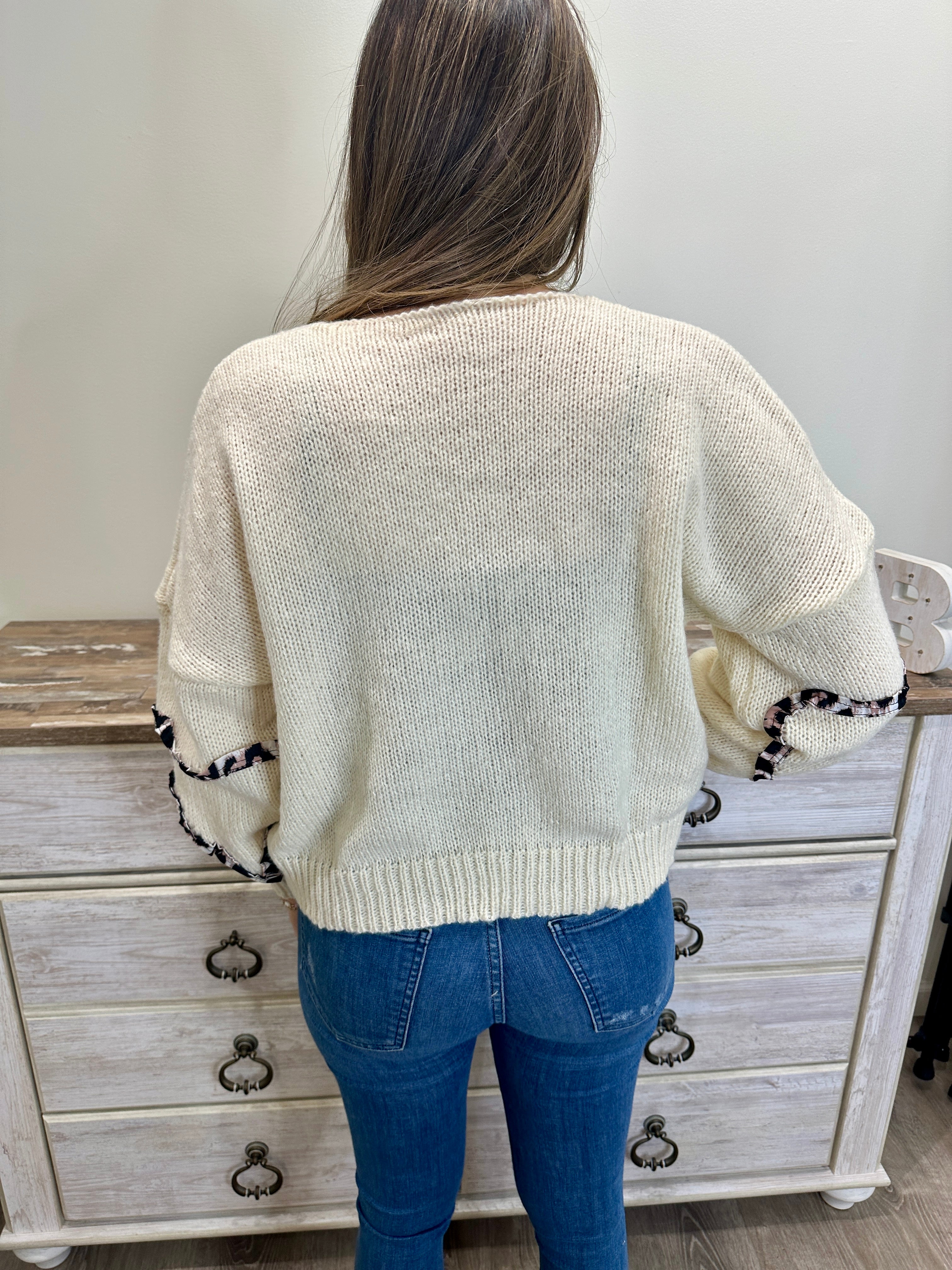 Leopard Ribbon Detail Sweater