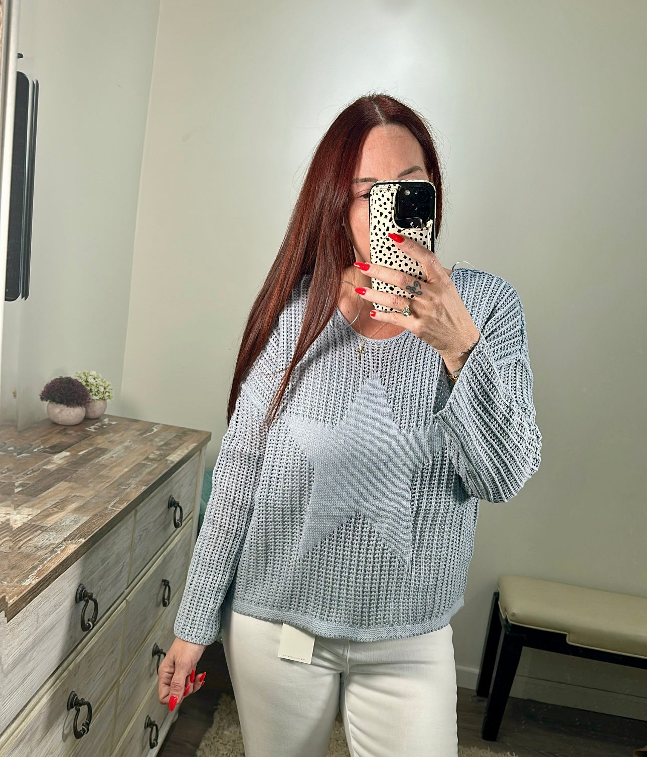 Star Open Knit Sweater