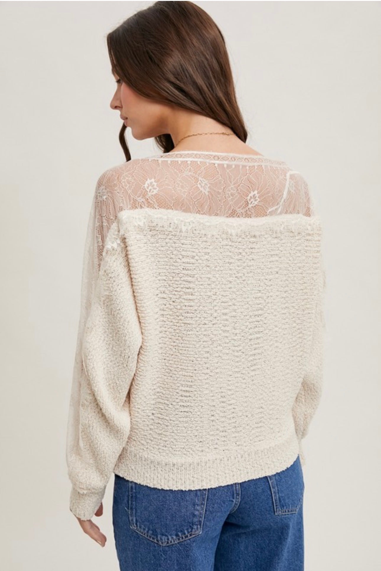 Lace Trim Sweater