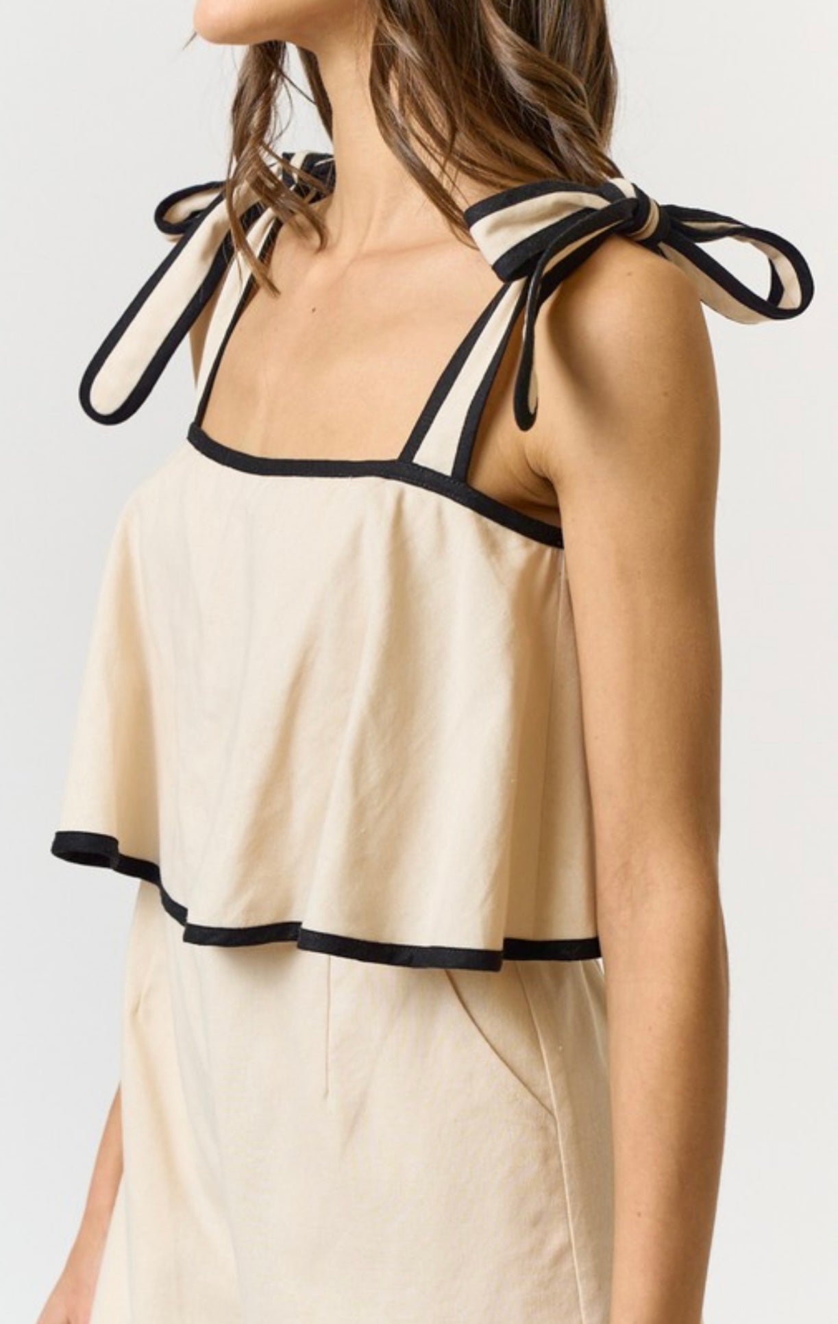 Contrast Trim Romper