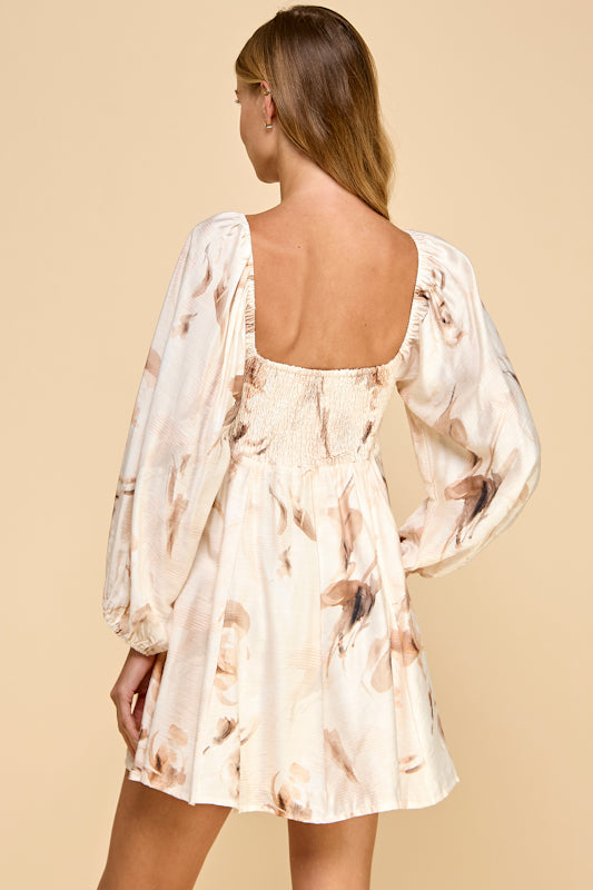 Cream floral dress