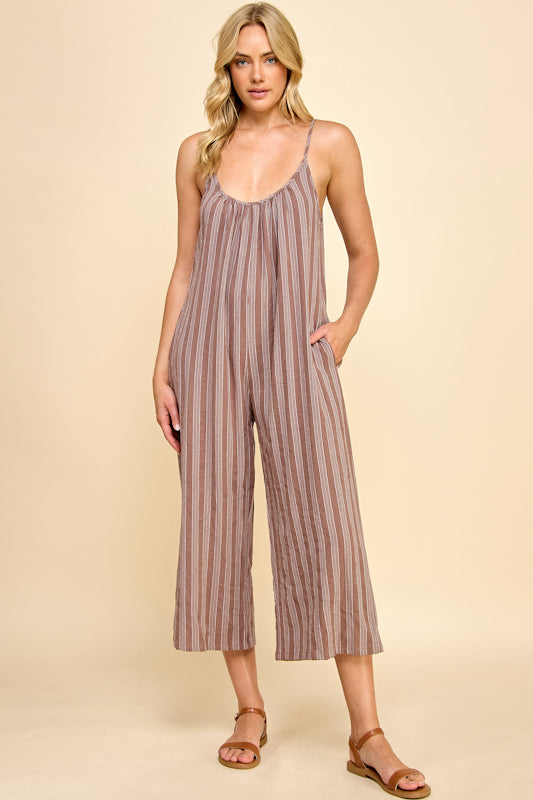 Striped Lightweight Jumpsuit
