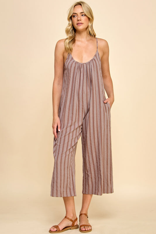 Striped Lightweight Jumpsuit