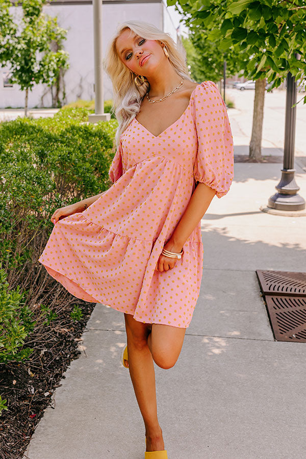 Flamingo Polka Dot Dress