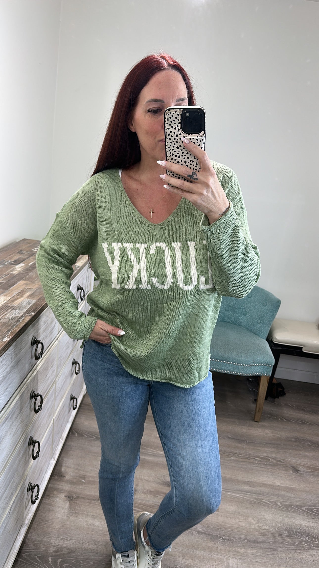 Lucky V-Neck Sweater