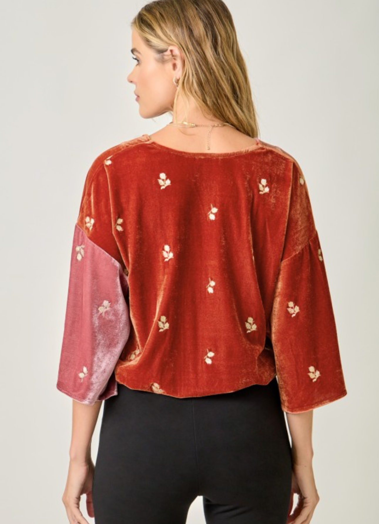 Embroidered Kimono Top