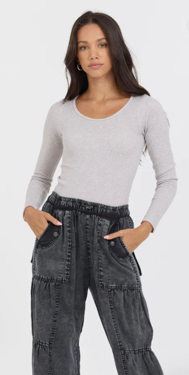 Grey Seamless Long Sleeve